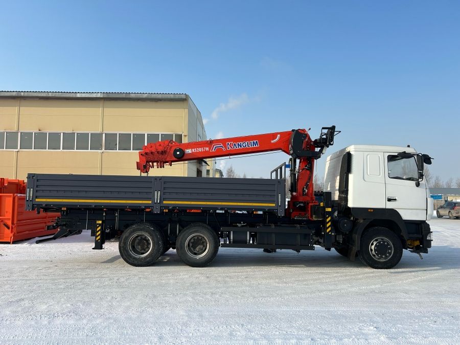 Бортовой МАЗ 6312С5 с тросовым КМУ KANGLIM 2057 