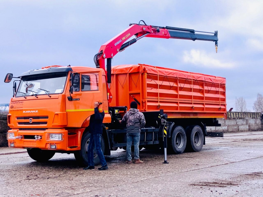 КамАЗ 65115 Cамосвал с КМУ ИНМАН ИМ 150N (4590Е2) (кузов СУ6.0N) 4590E2
